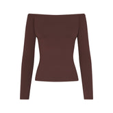 SMOOTH LAYERS OFF THE SHOULDER TOP | COCOA