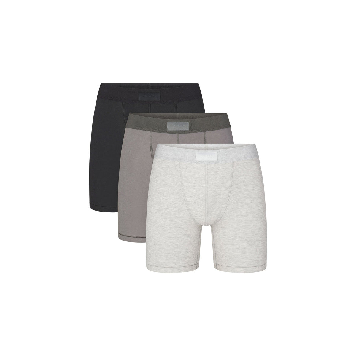 SKIMS COTTON MENS 5" BOXER BRIEF 3-PACK | HEATHER MULTI