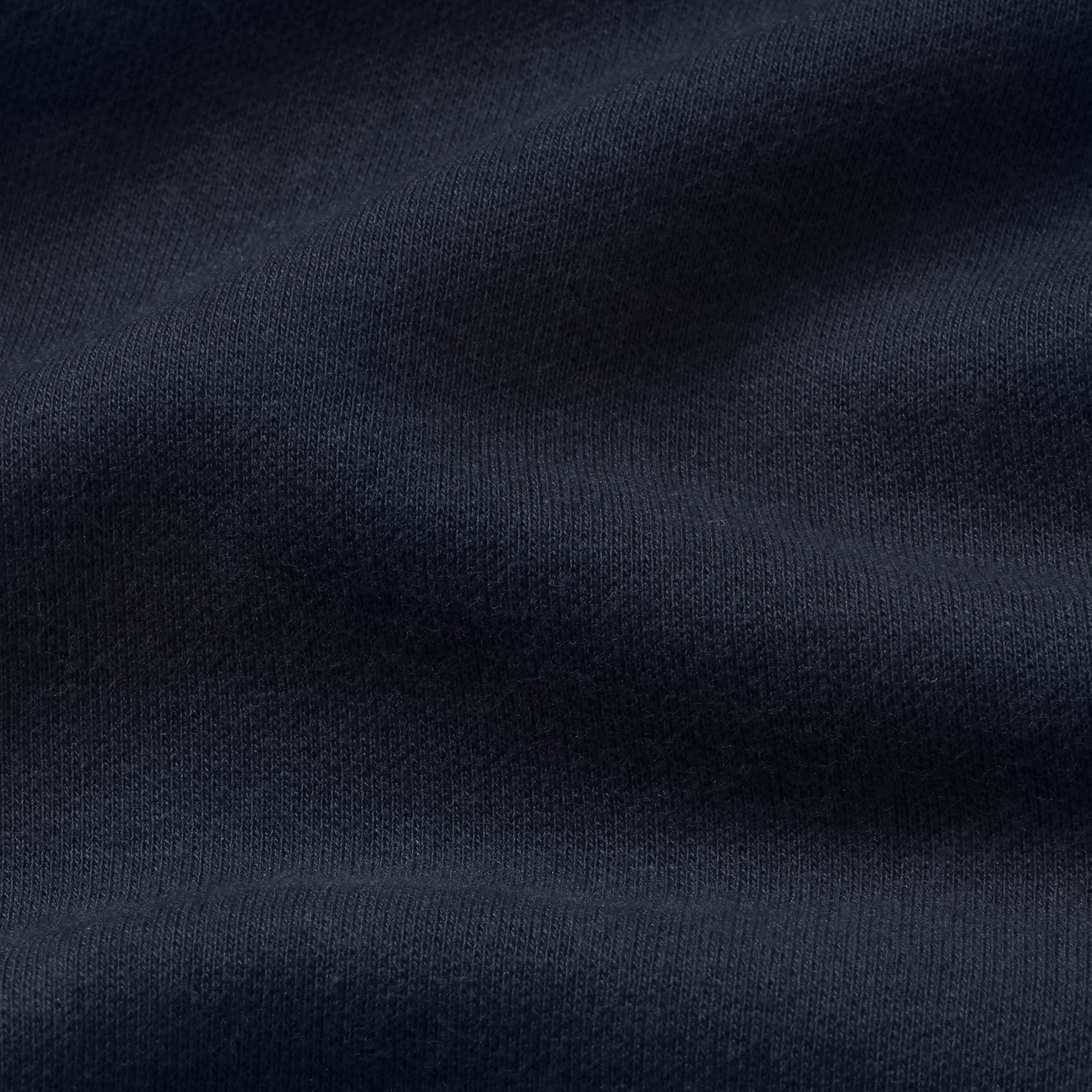 COTTON FLEECE SHRUNKEN CARDIGAN | NAVY