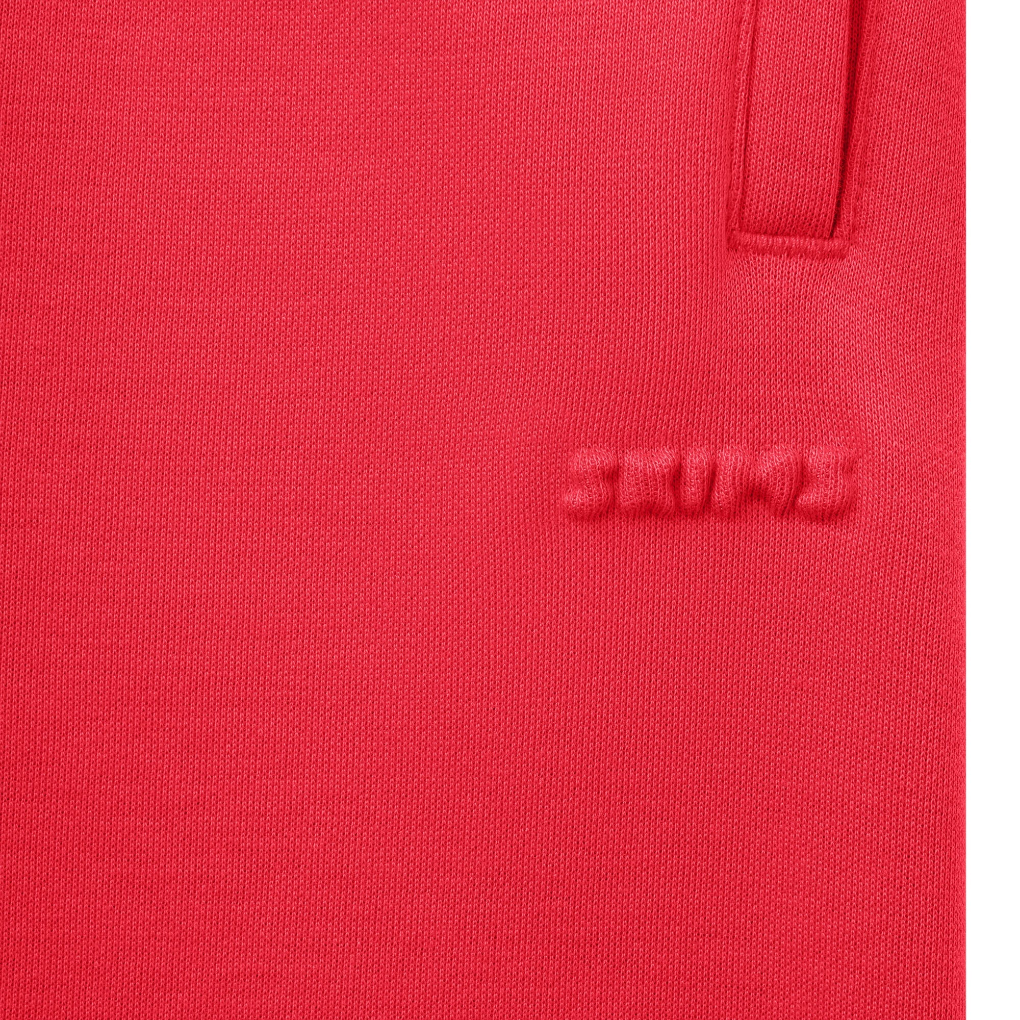 COTTON FLEECE SHRUNKEN CARDIGAN | WASHED RED