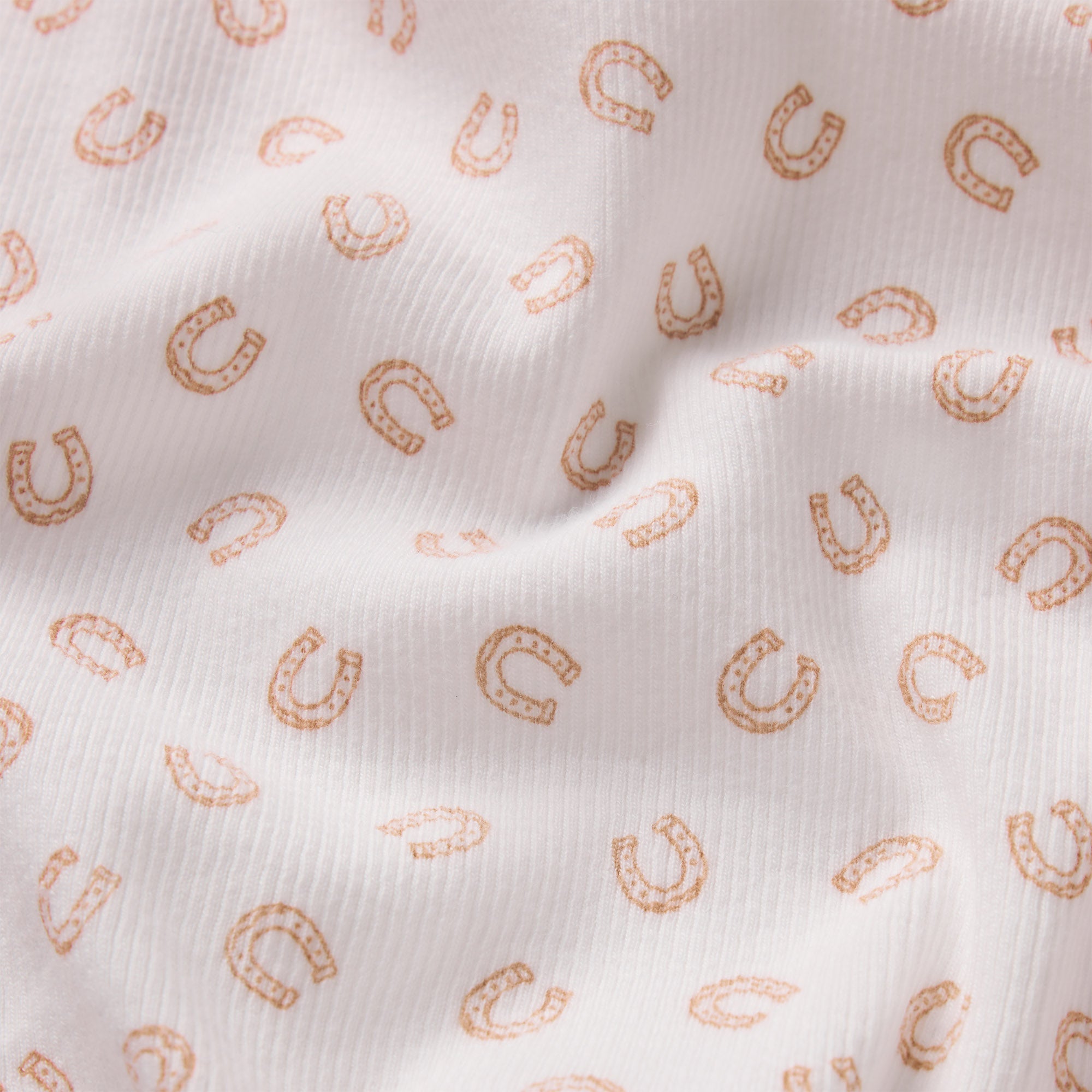 COTTON RIB BOXER | OCHRE HORSESHOE PRINT