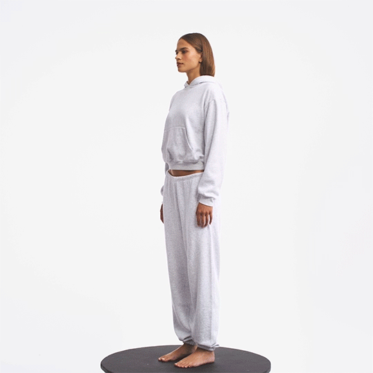 COTTON FLEECE HOODIE | ONYX